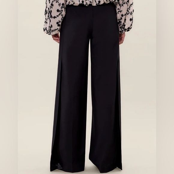 Rebecca Taylor Black Wide-Leg Pants - Picture 4 of 7